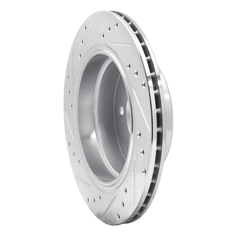 R1 88-94 BMW 750IL Rear Right Drilled & Slotted Silver Brake Rotor-Brake Rotors - Slot & Drilled-Grocery Getter Performance