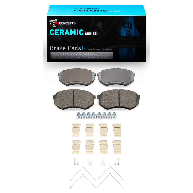 R1 89-04 Mitsubishi Fuso FE Front Ceramic Brake Pads & Hardware Kit-Brake Pads - OE-Grocery Getter Performance