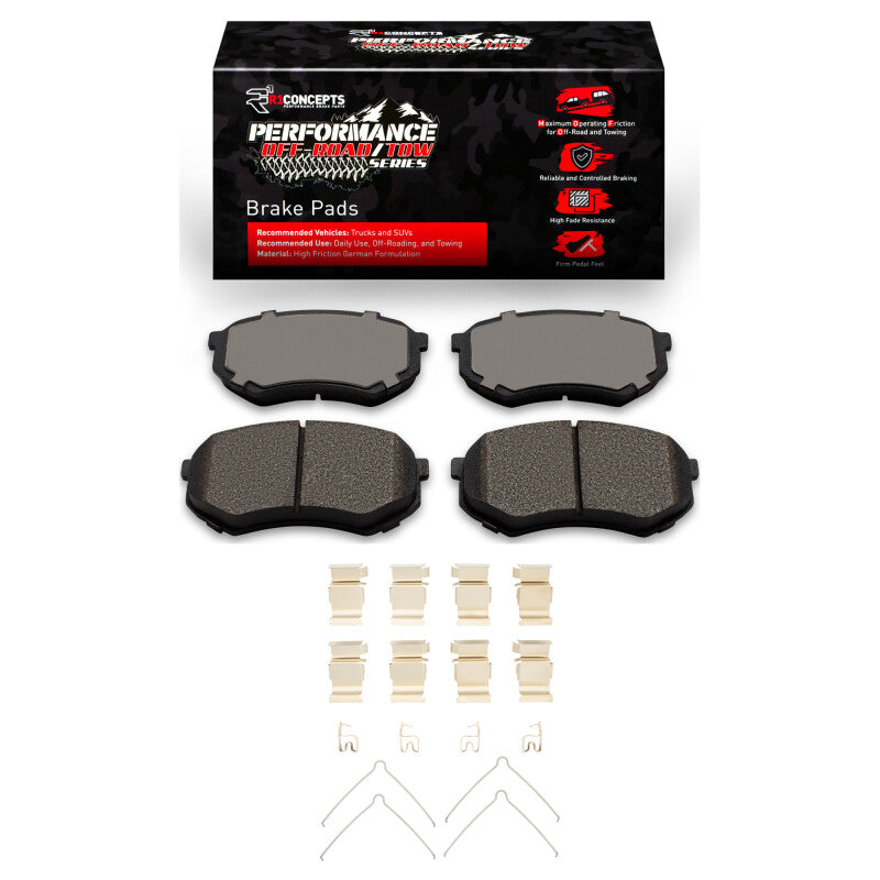 R1 89-04 Mitsubishi FUSO FE Front Performance Off-Road/Tow Brake Pads & Hardware Kit-Brake Pads - Performance-Grocery Getter Performance