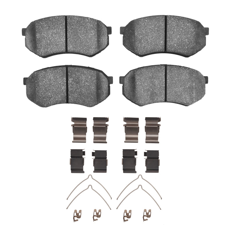 R1 89-04 Mitsubishi FUSO FE Front Semi Met Pads & Hardware Kit-Brake Pads - OE-Grocery Getter Performance