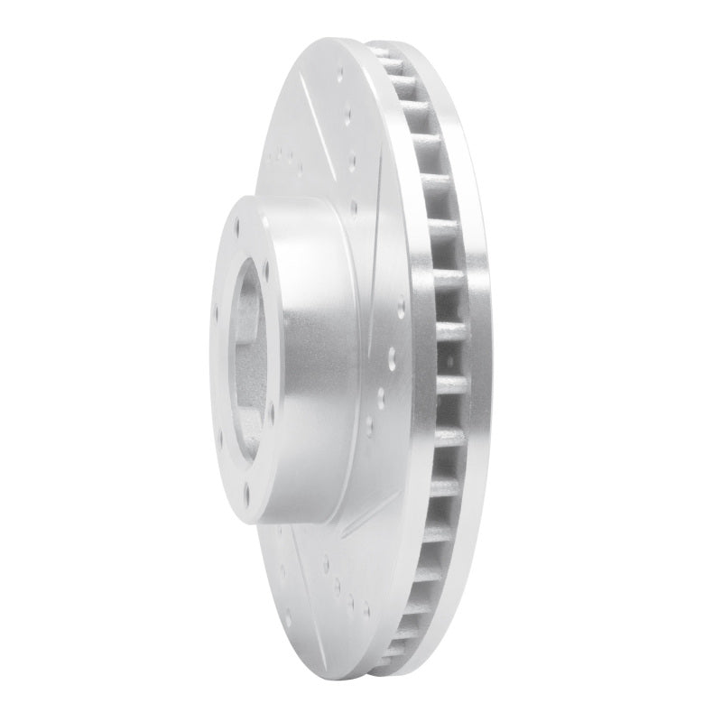 R1 89-93 Toyota Pickup Front Right Drilled & Slotted Silver Brake Rotor-Brake Rotors - Slot & Drilled-Grocery Getter Performance