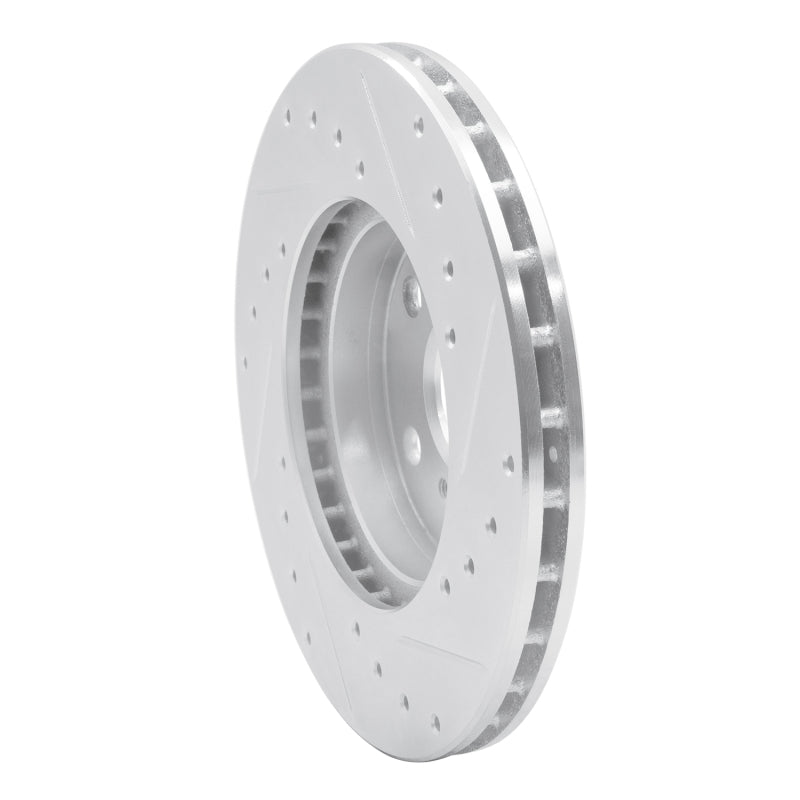 R1 90-91 Toyota Celica Front Left Drilled & Slotted Silver Brake Rotor-Brake Rotors - Slot & Drilled-Grocery Getter Performance