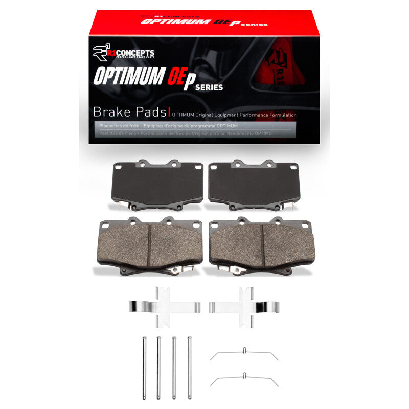 R1 90-92 Toyota Land Cruiser Front Optimum OE Pads & Hardware Kit-Brake Pads - OE-Grocery Getter Performance
