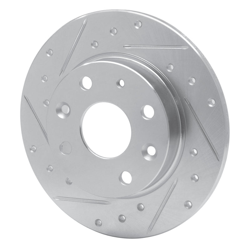 R1 90-93 Mazda Miata Rear Left Drilled & Slotted Silver Brake Rotor-Brake Rotors - Slot & Drilled-Grocery Getter Performance