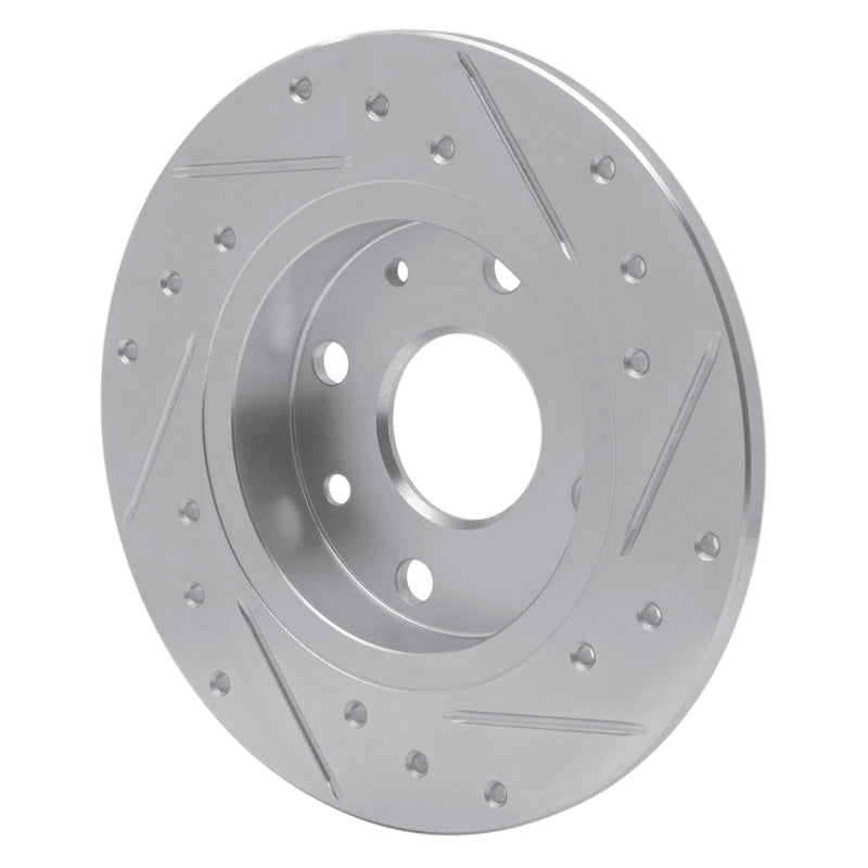 R1 90-93 Mazda Miata Rear Left Drilled & Slotted Silver Brake Rotor-Brake Rotors - Slot & Drilled-Grocery Getter Performance