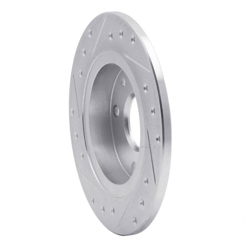 R1 90-93 Mazda Miata Rear Right Drilled & Slotted Silver Brake Rotor-Brake Rotors - Slot & Drilled-Grocery Getter Performance