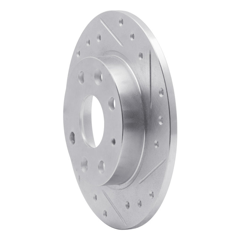 R1 90-93 Mazda Miata Rear Right Drilled & Slotted Silver Brake Rotor-Brake Rotors - Slot & Drilled-Grocery Getter Performance