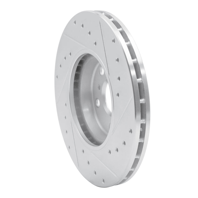 R1 90-93 Toyota Celica Front Left Drilled & Slotted Silver Brake Rotor-Brake Rotors - Slot & Drilled-Grocery Getter Performance