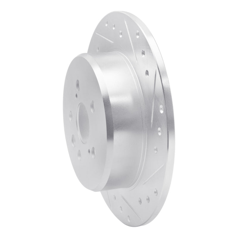 R1 90-93 Toyota Celica Rear Right Drilled & Slotted Silver Brake Rotor-Brake Rotors - Slot & Drilled-Grocery Getter Performance