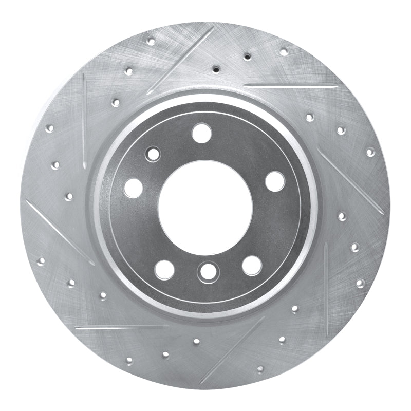 R1 91-01 BMW 850CSI Rear Left Drilled & Slotted Silver Brake Rotor-Brake Rotors - Slot & Drilled-Grocery Getter Performance