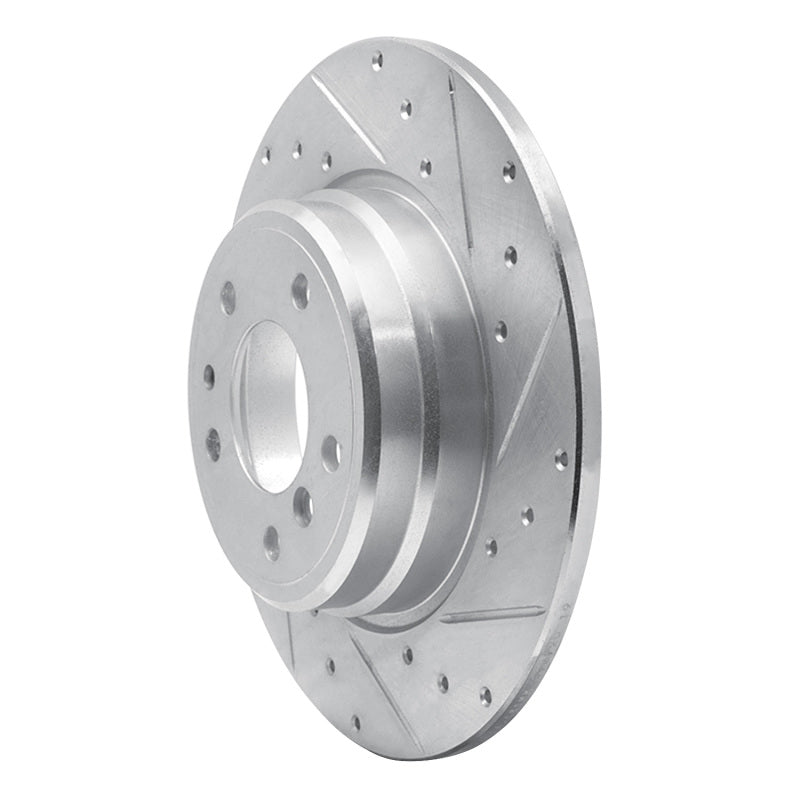 R1 91-01 BMW 850I Rear Right Drilled & Slotted Silver Brake Rotor-Brake Rotors - Slot & Drilled-Grocery Getter Performance