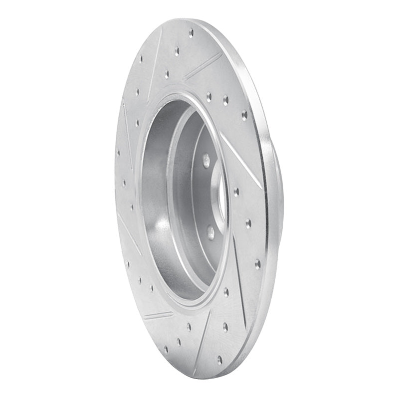 R1 91-01 BMW 850I Rear Right Drilled & Slotted Silver Brake Rotor-Brake Rotors - Slot & Drilled-Grocery Getter Performance