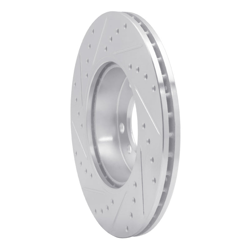 R1 91-06 BMW 318TI Front Right Drilled & Slotted Silver Brake Rotor-Brake Rotors - Slot & Drilled-Grocery Getter Performance