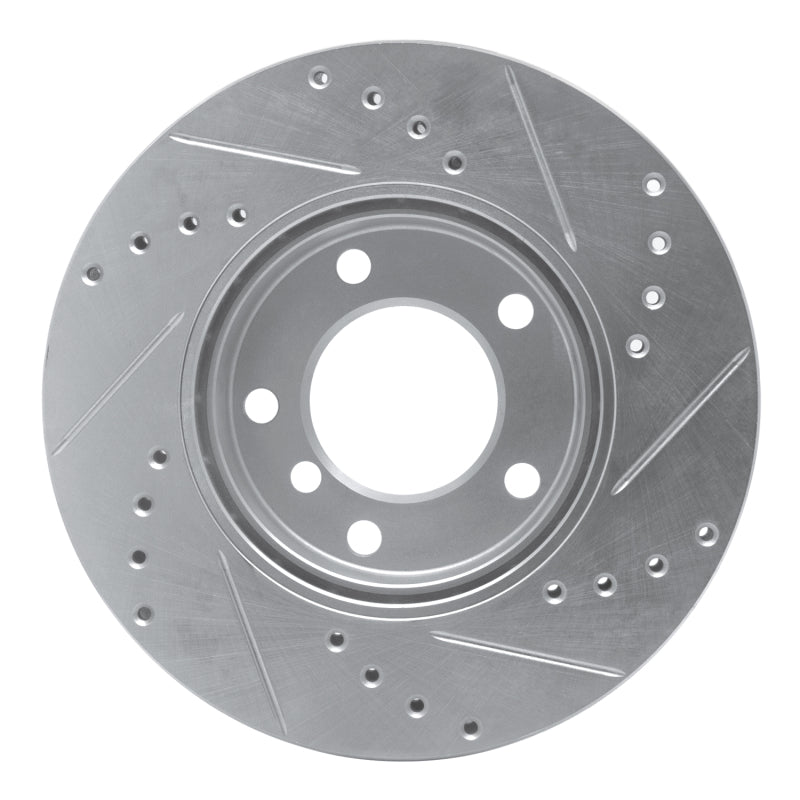 R1 91-06 BMW 323I Front Left Drilled & Slotted Silver Brake Rotor-Brake Rotors - Slot & Drilled-Grocery Getter Performance