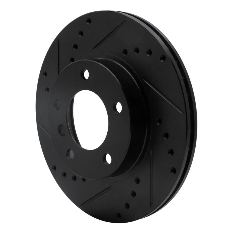 R1 91-06 BMW 325I (USA/Canada) Front Left Drilled & Slotted Black Brake Rotor-Brake Rotors - Slot & Drilled-Grocery Getter Performance