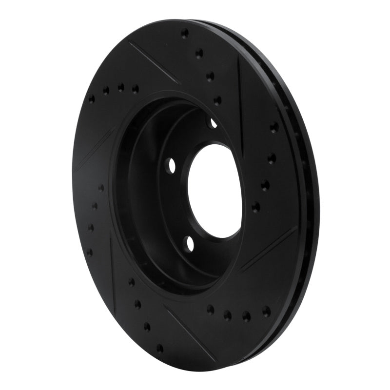 R1 91-06 BMW 325I (USA/Canada) Front Left Drilled & Slotted Black Brake Rotor-Brake Rotors - Slot & Drilled-Grocery Getter Performance