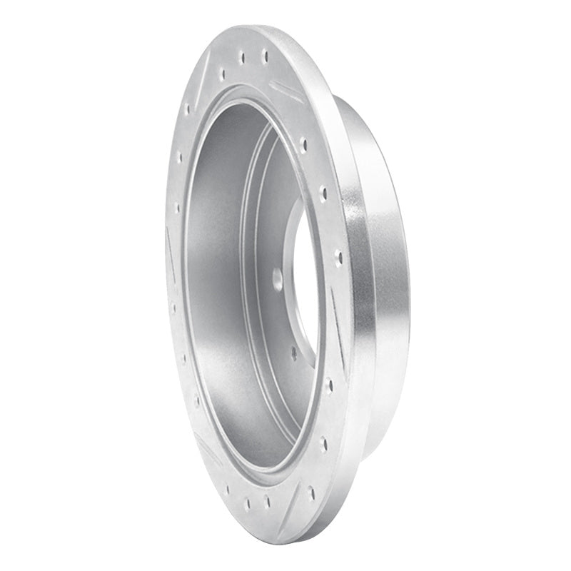 R1 91-93 Hyundai SONATA Rear Right Drilled & Slotted Silver Brake Rotor-Brake Rotors - Slot & Drilled-Grocery Getter Performance