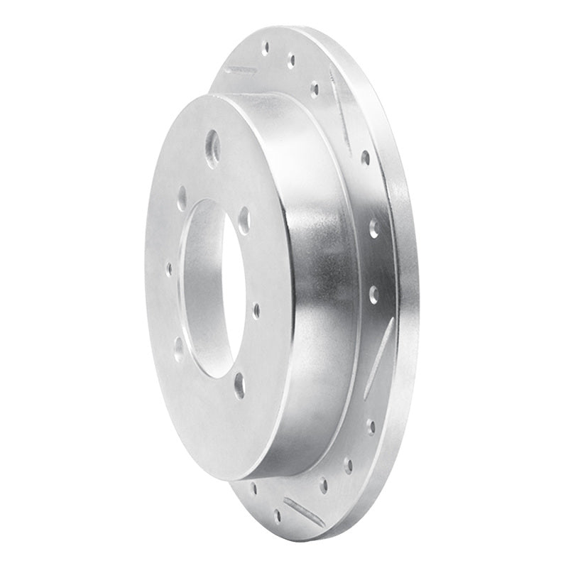 R1 91-93 Hyundai SONATA Rear Right Drilled & Slotted Silver Brake Rotor-Brake Rotors - Slot & Drilled-Grocery Getter Performance