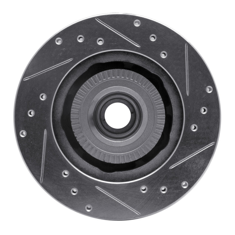 R1 91-94 Ford Explorer Front Left Drilled & Slotted Silver Brake Rotor-Brake Rotors - Slot & Drilled-Grocery Getter Performance