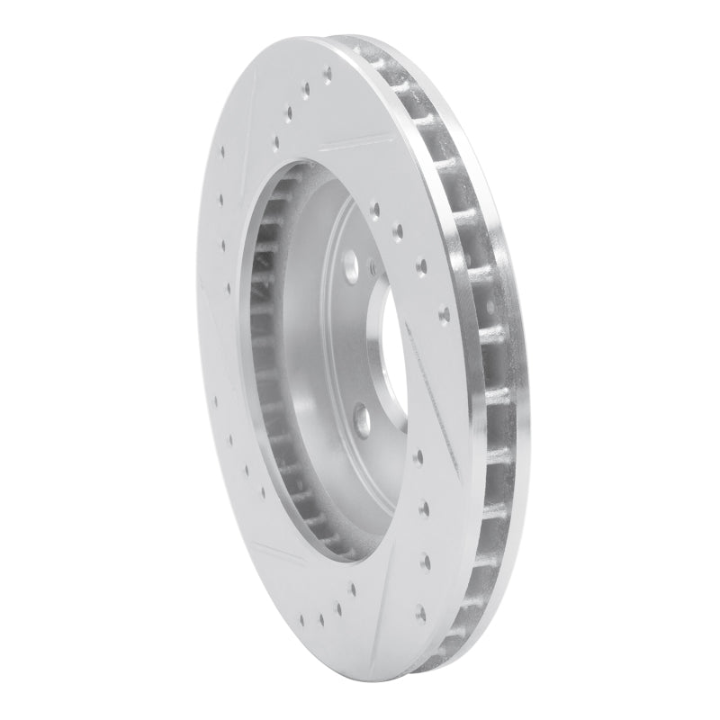 R1 91-95 Toyota MR2 Front Right Drilled & Slotted Silver Brake Rotor-Brake Rotors - Slot & Drilled-Grocery Getter Performance