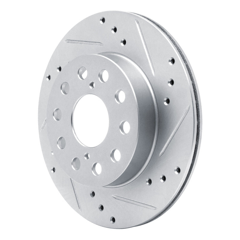 R1 91-95 Toyota MR2 Rear Right Drilled & Slotted Silver Brake Rotor-Brake Rotors - Slot & Drilled-Grocery Getter Performance