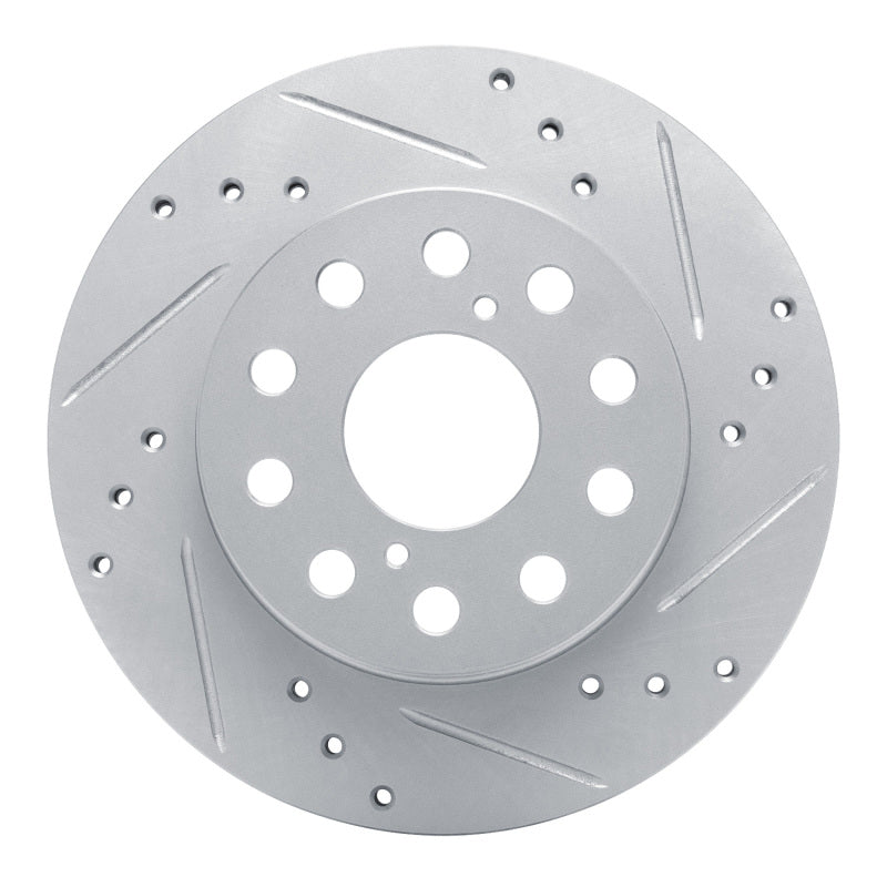 R1 91-95 Toyota MR2 Rear Right Drilled & Slotted Silver Brake Rotor-Brake Rotors - Slot & Drilled-Grocery Getter Performance