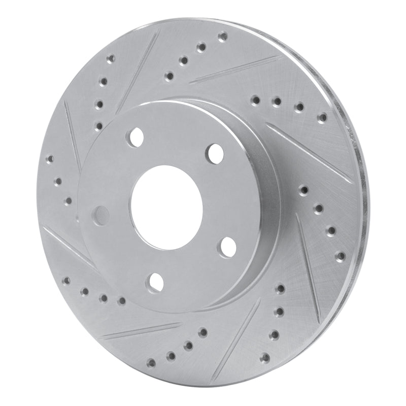 R1 91-97 Toyota Previa Front Left Drilled & Slotted Silver Brake Rotor-Brake Rotors - Slot & Drilled-Grocery Getter Performance