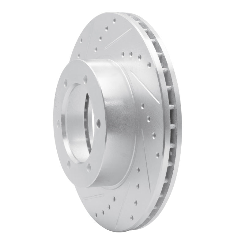 R1 91-98 Toyota T100 Front Left Drilled & Slotted Silver Brake Rotor-Brake Rotors - Slot & Drilled-Grocery Getter Performance