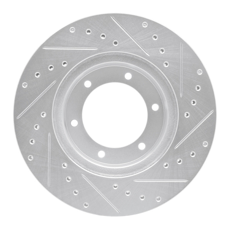 R1 91-98 Toyota T100 Front Left Drilled & Slotted Silver Brake Rotor-Brake Rotors - Slot & Drilled-Grocery Getter Performance