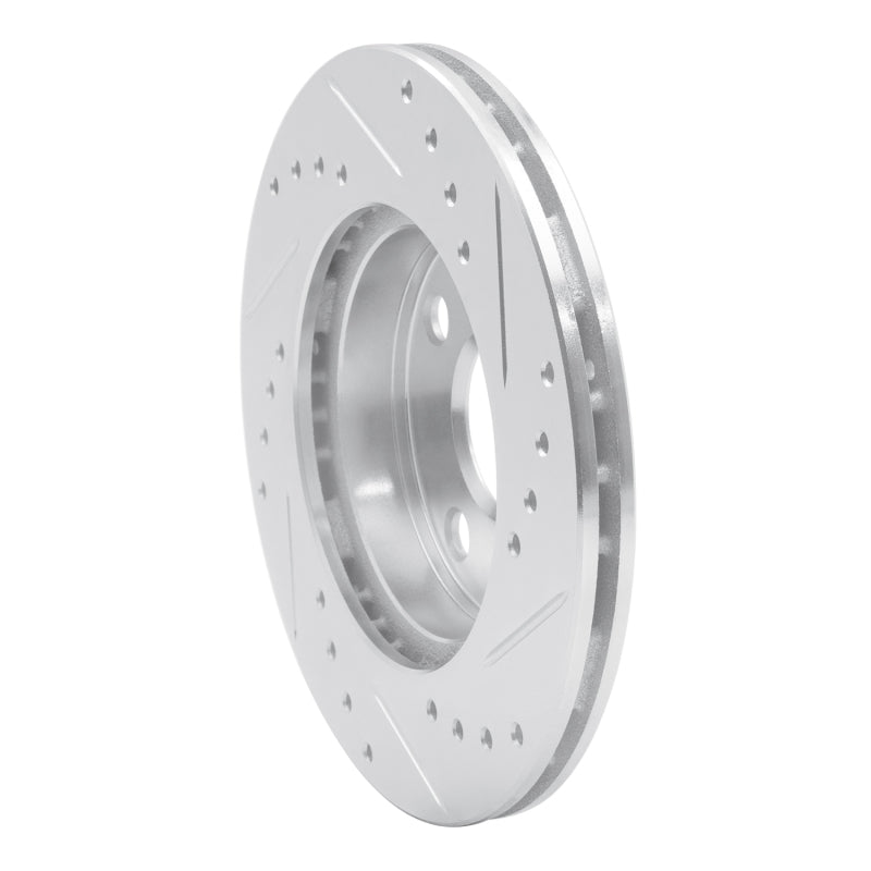 R1 91-99 Toyota Tercel Front Left Drilled & Slotted Silver Brake Rotor-Brake Rotors - Slot & Drilled-Grocery Getter Performance