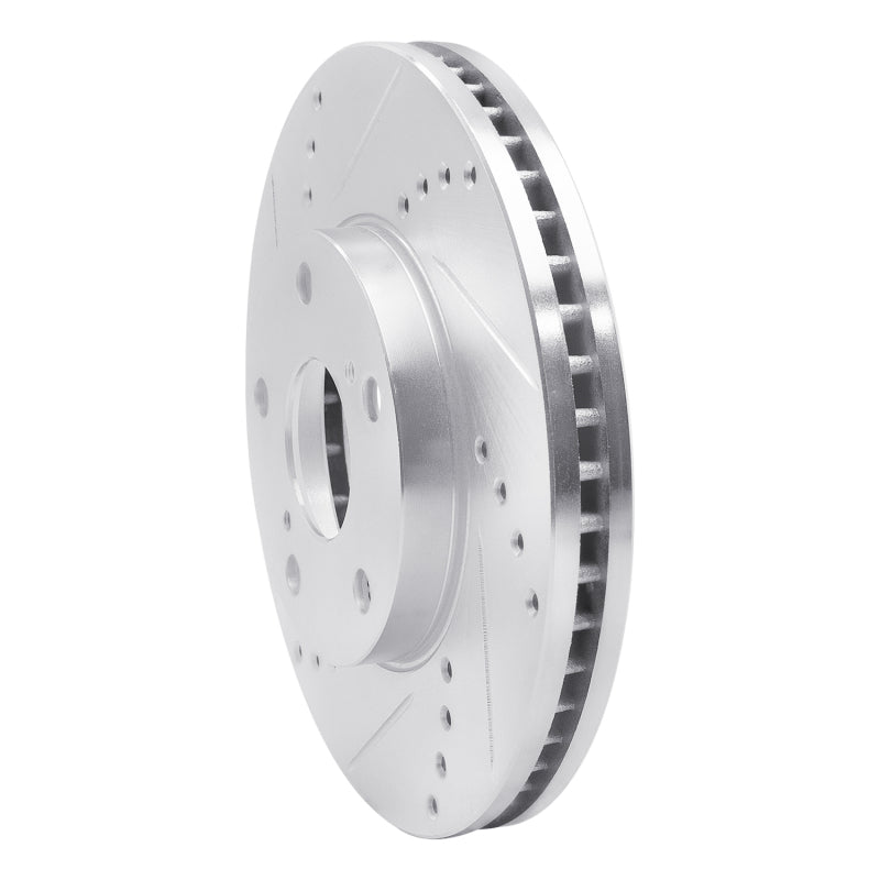 R1 92-06 Lexus ES300 Front Left Drilled & Slotted Silver Brake Rotor-Brake Rotors - Slot & Drilled-Grocery Getter Performance