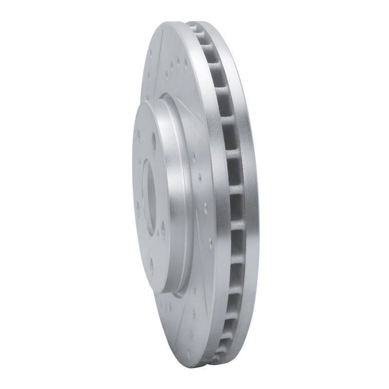 R1 92-95 Toyota MR2 Front Left Drilled & Slotted Silver Brake Rotor-Brake Rotors - Slot & Drilled-Grocery Getter Performance