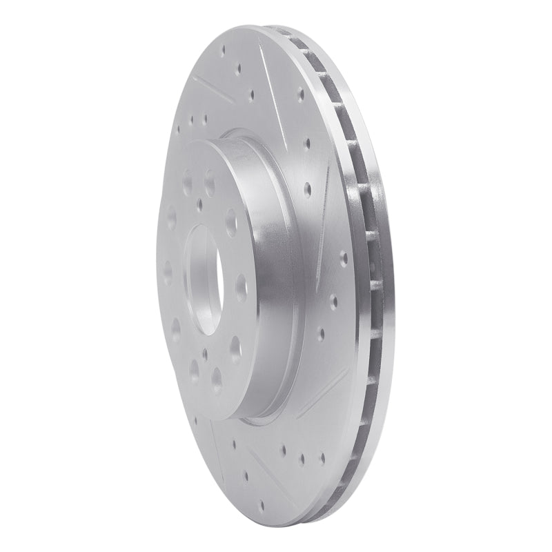 R1 92-95 Toyota MR2 Rear Right Drilled & Slotted Silver Brake Rotor-Brake Rotors - Slot & Drilled-Grocery Getter Performance