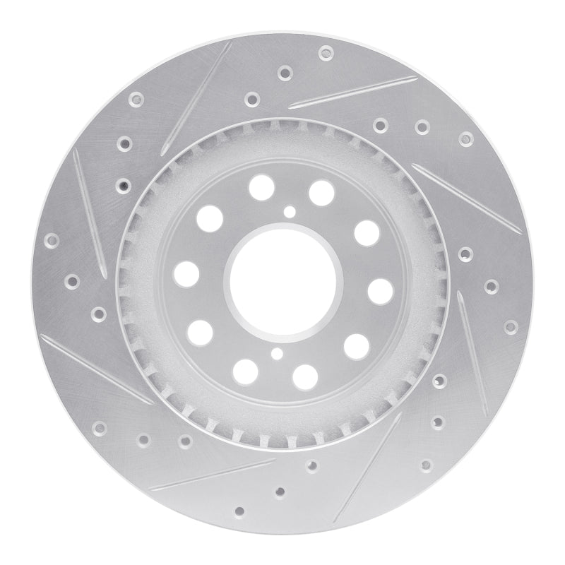 R1 92-95 Toyota MR2 Rear Right Drilled & Slotted Silver Brake Rotor-Brake Rotors - Slot & Drilled-Grocery Getter Performance