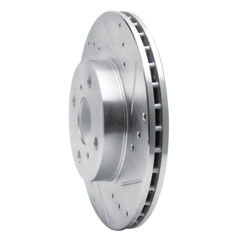 R1 93-02 Chevrolet Prizm Front Right Drilled & Slotted Silver Brake Rotor-Brake Rotors - Slot & Drilled-Grocery Getter Performance