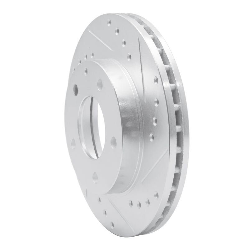 R1 93-03 Ford Probe Front Right Drilled & Slotted Silver Brake Rotor-Brake Rotors - Slot & Drilled-Grocery Getter Performance