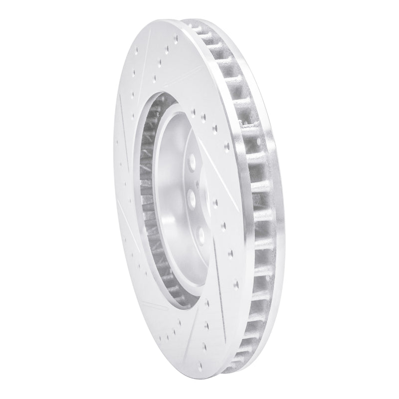 R1 93-98 Toyota Supra Front Right Drilled & Slotted Silver Brake Rotor-Brake Rotors - Slot & Drilled-Grocery Getter Performance