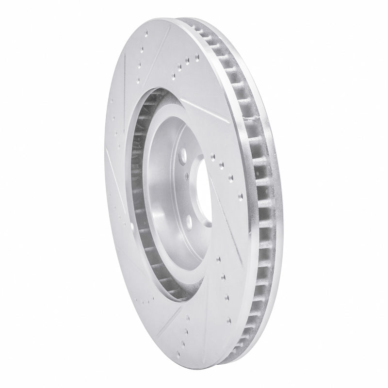 R1 93-98 Toyota Supra Left Front Drilled & Slotted Silver Brake Rotor-Brake Rotors - Slot & Drilled-Grocery Getter Performance