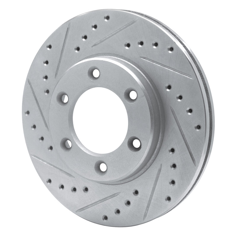 R1 93-98 Toyota T100 Front Left Drilled & Slotted Silver Brake Rotor-Brake Rotors - Slot & Drilled-Grocery Getter Performance