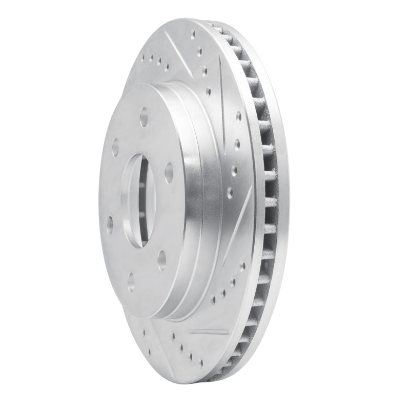 R1 93-98 Toyota T100 Front Right Drilled & Slotted Silver Brake Rotor-Brake Rotors - Slot & Drilled-Grocery Getter Performance