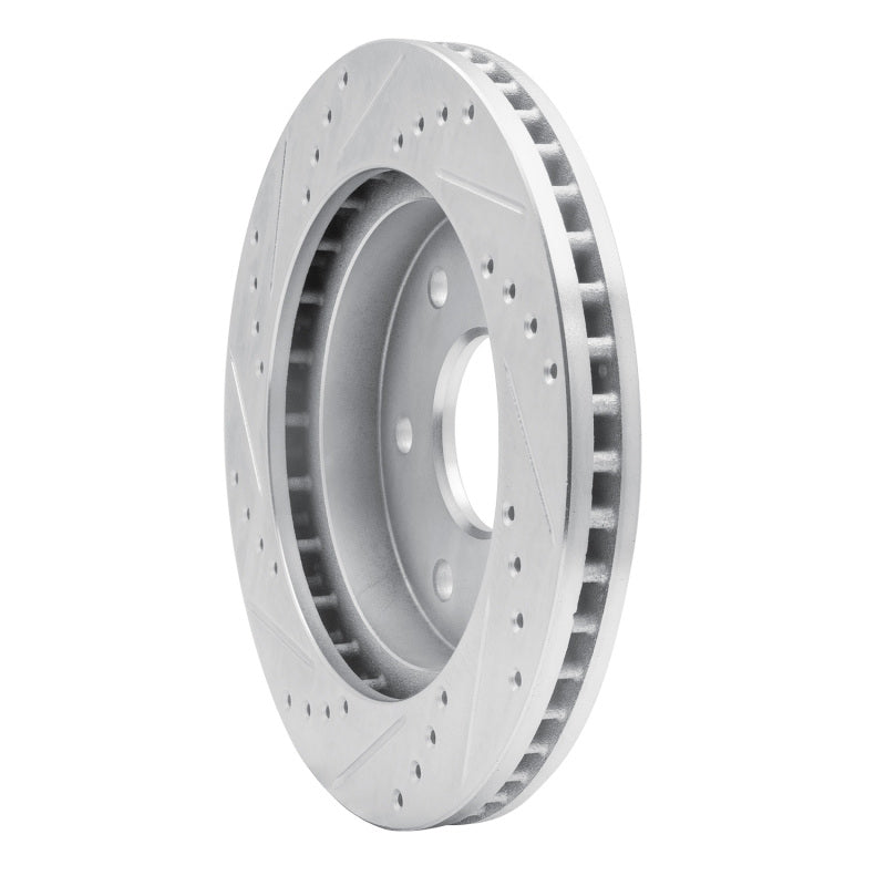 R1 93-98 Toyota T100 Front Right Drilled & Slotted Silver Brake Rotor-Brake Rotors - Slot & Drilled-Grocery Getter Performance