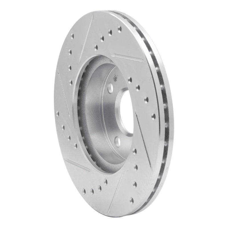 R1 94-02 Mazda Miata Front Right Drilled & Slotted Silver Brake Rotor-Brake Rotors - Slot & Drilled-Grocery Getter Performance
