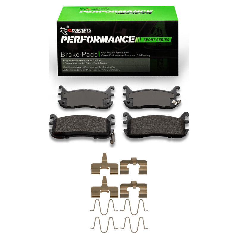 R1 94-03 Ford Escort Rear Performance Sport Pads & Hardware Kit-Brake Pads - Performance-Grocery Getter Performance