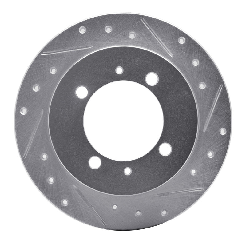R1 94-98 Hyundai SONATA Rear Right Drilled & Slotted Silver Brake Rotor-Brake Rotors - Slot & Drilled-Grocery Getter Performance
