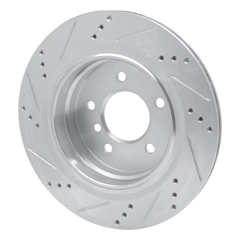 R1 95-02 BMW M3 Left Rear Drilled & Slotted Silver Brake Rotor-Brake Rotors - Slot & Drilled-Grocery Getter Performance