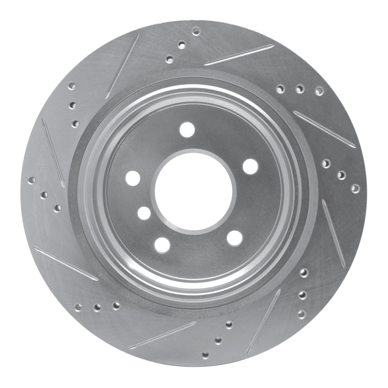 R1 95-02 BMW M3 Left Rear Drilled & Slotted Silver Brake Rotor-Brake Rotors - Slot & Drilled-Grocery Getter Performance