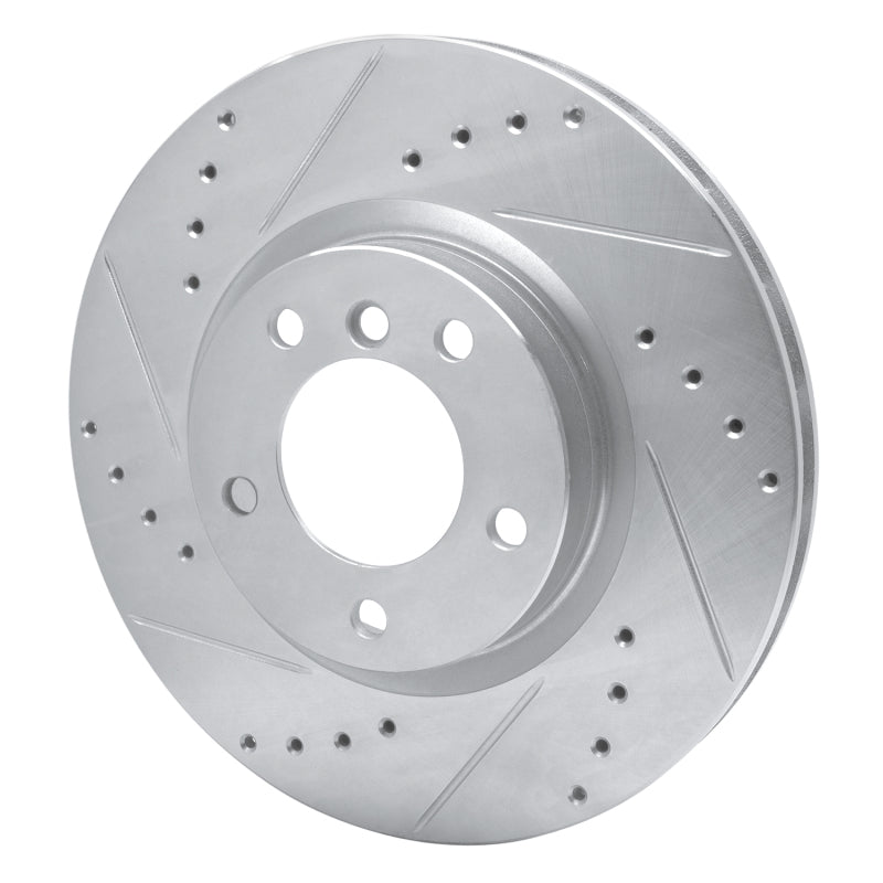 R1 95-02 BMW Z3 Right Front Drilled & Slotted Silver Brake Rotor-Brake Rotors - Slot & Drilled-Grocery Getter Performance