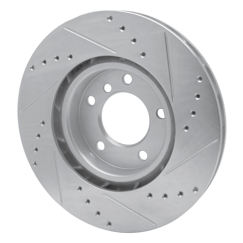 R1 95-02 BMW Z3 Right Front Drilled & Slotted Silver Brake Rotor-Brake Rotors - Slot & Drilled-Grocery Getter Performance