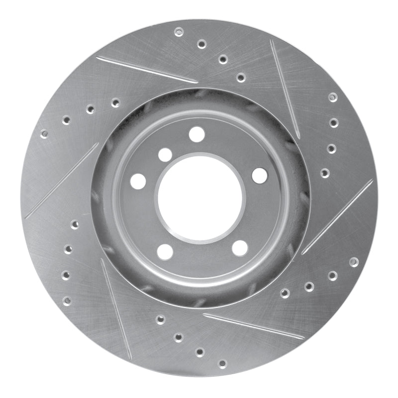 R1 95-02 BMW Z3 Right Front Drilled & Slotted Silver Brake Rotor-Brake Rotors - Slot & Drilled-Grocery Getter Performance