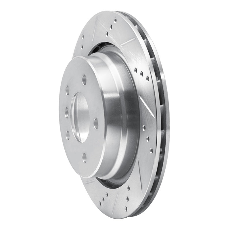 R1 95-02 BMW Z3 Right Rear Drilled & Slotted Silver Brake Rotor-Brake Rotors - Slot & Drilled-Grocery Getter Performance